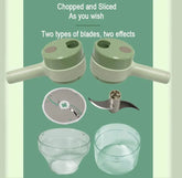 4 in 1 Handheld Electric Vegetable Cutter | قطاعة خضار كهربائية 4 في 1